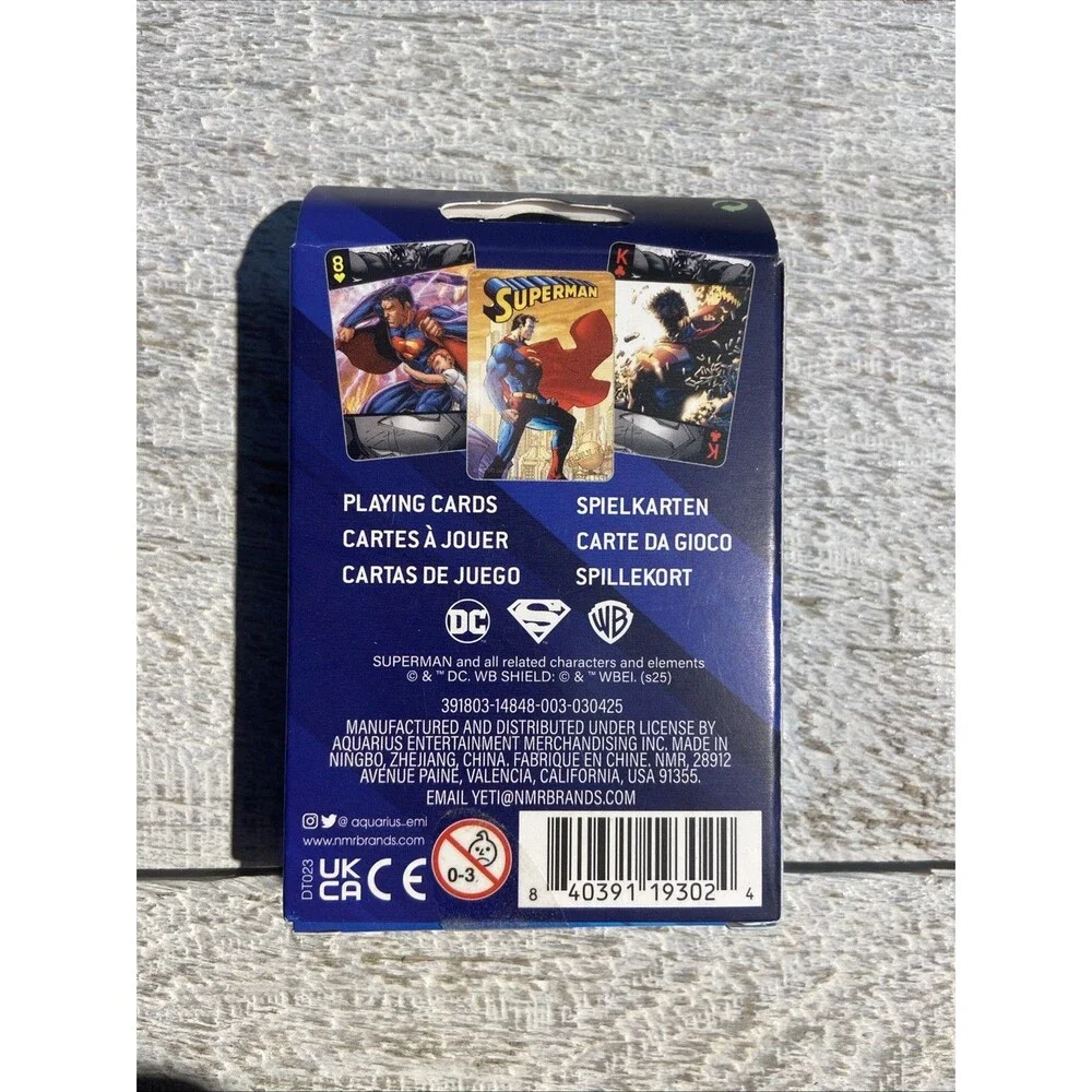 DC Comics SUPERMAN Playing Cards Full Deck By Aquarius New PC013
